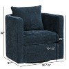 GDFStudio Annabelle Modern 32" Ultra Soft Performance Fabric Upholstered Swivel Barrel Chair - 3 of 4