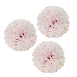 Wrapables 12" Set of 3 Tissue Pom Poms Party Decorations - 1 of 4