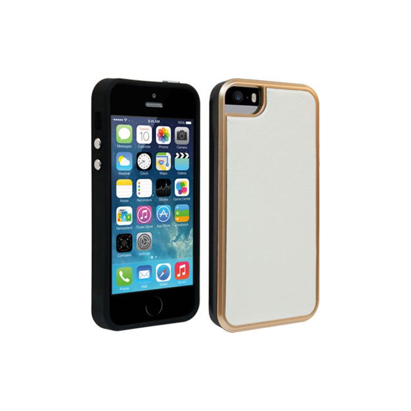 Milk & Honey Vegan Leather Case for Apple iPhone 5/5S - White/Rose Gold, 2 of 4