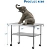 Heavy-Duty Stainless Steel Work & Prep Table, NSF Commercial-Grade Table with Adjustable Lower Shelf for Kitchen, Restaurant, Home, Garage, Hotel - 3 of 4