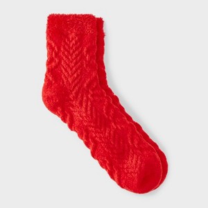 Women's Super Soft Herringbone Textured Double Lined Cozy Ankle Socks - Auden™ - 1 of 3