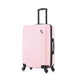 DUKAP Discovery Lightweight Hardside Large Checked Spinner Suitcase - Pink