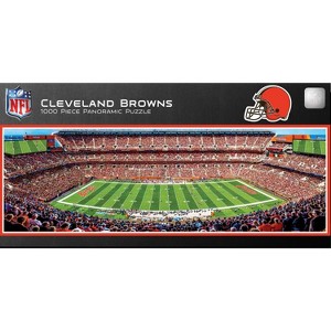 NFL Cleveland Browns 1000pc Pano Puzzle Game: Sports Theme, Ages 13+ - 1 of 3