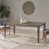 GDFStudio Rustic Wooden Rectangular 76" Dining Table - 2 of 4