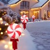 Northlight Peppermint Lollipops Christmas Pathway Markers - Clear Lights - 4.5' White Wire - 3ct - 2 of 4