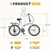 PAGED Steel Frame City Bicycle with Shimano Rear Derailleur,7 Speed Folding Bike with V Brakes for Teens & Adults - 3 of 4