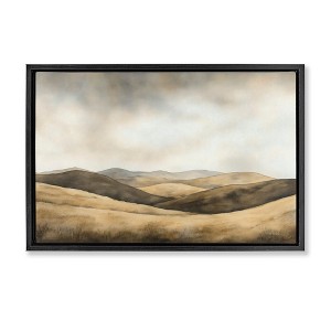 Stupell Industries Brown Landscape Hills Floating Frame Canvas Art - 1 of 4