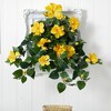 Nearly Natural 24-in Hibiscus Hanging Artificial Plant (Set of 2) - 2 of 2
