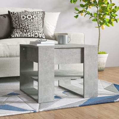vidaXL Coffee Table Concrete Gray 21.9 in.x21.7 in.x17.7 in. Engineered Wood