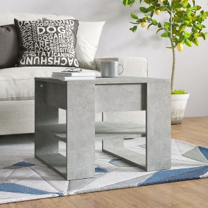 vidaXL Coffee Table Concrete Gray 21.9 in.x21.7 in.x17.7 in. Engineered Wood - 1 of 4