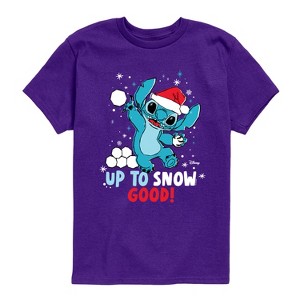 Boys' - Disney - Stitch Up To Snow Good Short Sleeve Graphic T-Shirt - 1 of 3