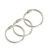 Unique Bargains Metal Clip Closure Key Chain Keyring 2.5cm Dia 5 Pcs Silver Tone - 4 of 4