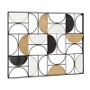 Metal Geometric Half Moon Wall Decor with Gold Detailing Black - Olivia & May - 4 of 4
