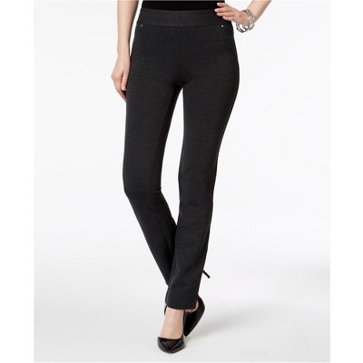 I.N.C International Concepts Womens Zipper Pockets Casual Trouser Pants, Grey, 10 Regular