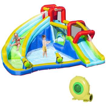 Rave Sports Splash Zone Plus Water Bouncer 12' With Slide And Log : Target