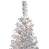 Northlight Pre-Lit Artificial Tinsel Christmas Tree - 3' - Silver - Clear Lights - 3 of 4