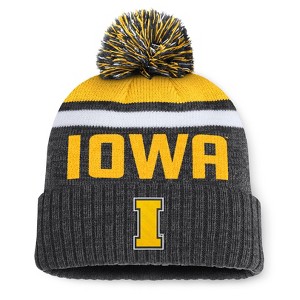 NCAA Iowa Hawkeyes Humid Knit Cuffed Pom Beanie - 1 of 3