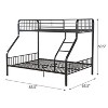 NicBex Triple Full Bunk Bed with Full Length Guardrail,Loft Bed with 2 Built-in Ladders,Modern Bunk Beds,Noise Reduced Bunk Beds for Bedroom - 3 of 4