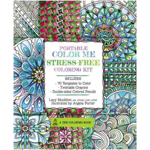 Portable Color Me Stress Free Coloring Kit 70 Coloring