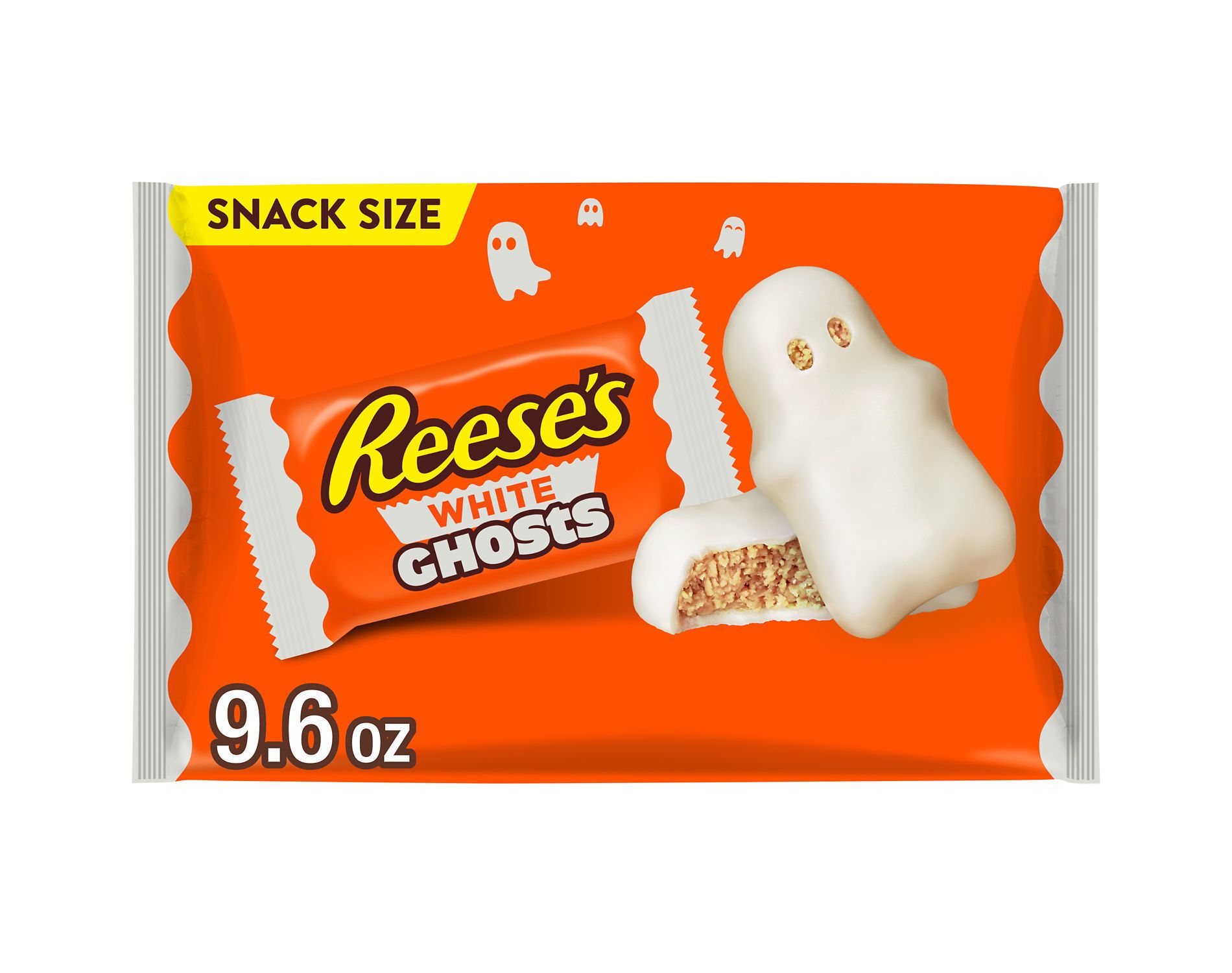 Reese's Peanut Butter White Chocolate Ghosts Halloween Candy Snack Size - 9.6oz