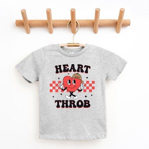 The Juniper Shop Checkered Heart Throb Toddler Short Sleeve Tee - 1 of 2