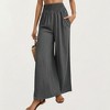 Anna-Kaci Women's High Waist Wide Leg Pants with Smocked Waistband and Side Pockets - 4 of 4
