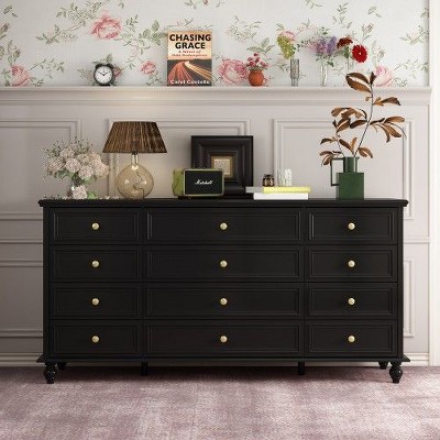 FUFU&GAGA Wood Dresser Bedroom Storage Drawer Organizer Closet