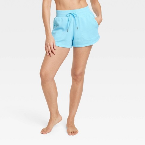 WOMEN SHORTS WITH RECYCLED SKY BLUE LYCRA