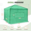 EAGLE PEAK 10'x10' Portable Walk-in Greenhouse with Zippered Doors and Windows, PE Cover - 3 of 4