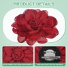 Unique Bargains Alloy Satin Fabric Big Rose Flower Dainty Brooches 4 Pcs - 2 of 4