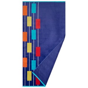 Premium Cotton Ultra-Soft and Durable Beach Towel by Blue Nile Mills - 1 of 4