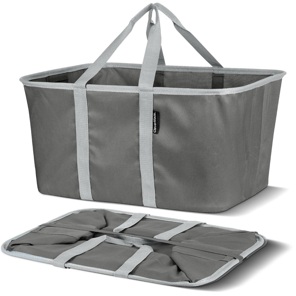 CleverMade Collapsible 2pk Laundry Tote Shadow Gray/Stone Gray