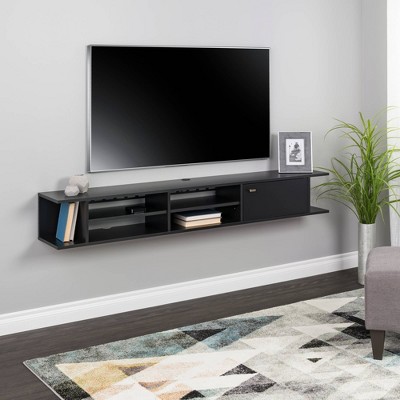 Wall Mounted TV Stand for TVs up to 85" Black - Prepac