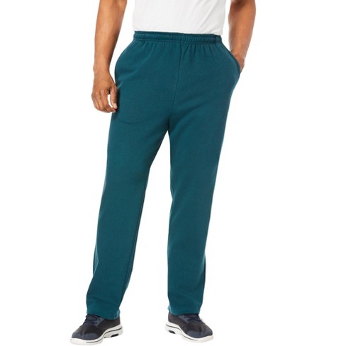 Kingsize Men's Big & Tall Fleece Open-bottom Sweatpants - Tall - Xl,  Midnight Teal Green : Target