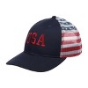 4th of July American Flag USA Blue Trucker Hat - image 2 of 4