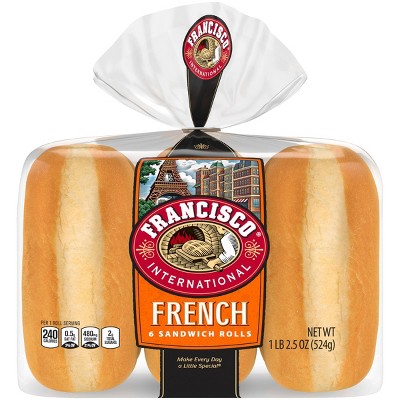 Francisco Sweet French Sandwich Rolls - 1lbs/6ct