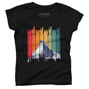 Girl's Design By Humans Vintage Snow Mountain Climber By punsalan T-Shirt - 1 of 2