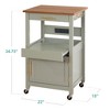 Best Choice Products Rolling Kitchen Island Cart, Single Door Cabinet w/ Drawer, Sliding Tray, Outlet - 2 of 4