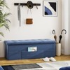 Tangkula 43" Folding Storage Ottoman Bench w/ Removable Divider & Side Pocket Bedroom - 2 of 4