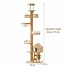 BABYYER 48.8" Cat Tree, Wood Cat Tower with Sisal-Covered Scratching Posts and Top Perch, Cat Condo with Acrylic Hammock for Indoor Cats - 4 of 4