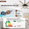 Sofucor 66 Inch Ceiling Fans with Lights and Remote Large 6-Speed 3-Timer Farmhouse Ceiling Fan Noiseless Reversible DC Motor Glass Lampshade - 4 of 4