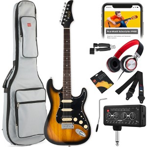 Best Choice Products Beginner Electric Guitar Kit w/ Headphone Amp, Padded Gig-Bag, Headphones - 1 of 4
