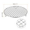 Unique Bargains Stainless Steel Round Cross Wire Barbecue Grill with Legs - 2 of 4