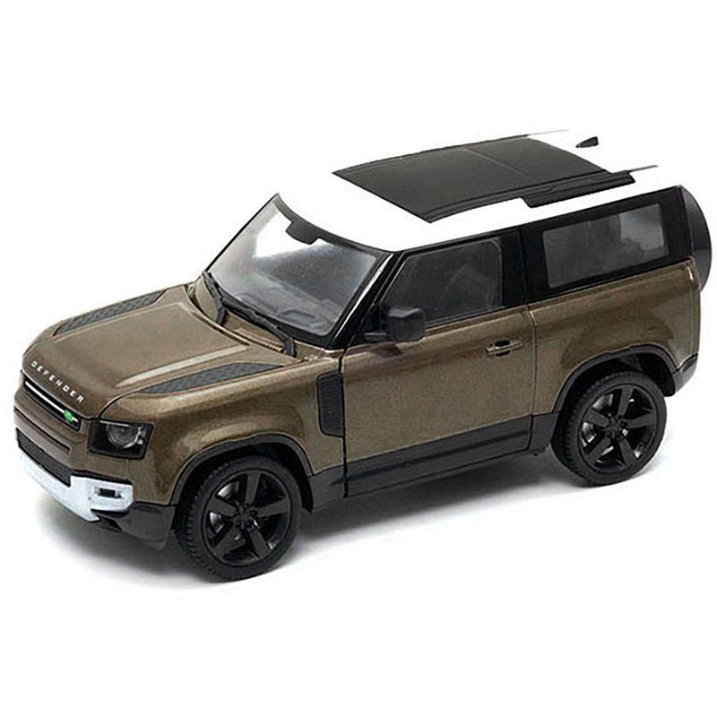 2020 Land Rover Defender Brown Metallic with White Top "NEX Models" 1/26 Diecast Model Car by Welly, 2 of 4