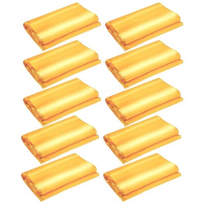 Juvale 10 Pack Gold Dining Table Runner Tablecloth Runner Decoration for Wedding Party, 108.3 x 11.8 in