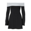 Coolmee Womens Mini Dress Off The Shoulder A Line  Long Sleeve Ruched Cocktail Party Prom Short Women Dresses - 2 of 4