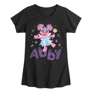 Girls' - Sesame Street - Scribble Abby Cadabby Fitted Short Sleeve Graphic T-Shirt - 1 of 4