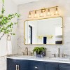 POWLIG Modern Vanity Light - Dimmable Bathroom Fixture with Clear Cone Glass Shades for Bedroom, Makeup Mirror Lighting - 2 of 4