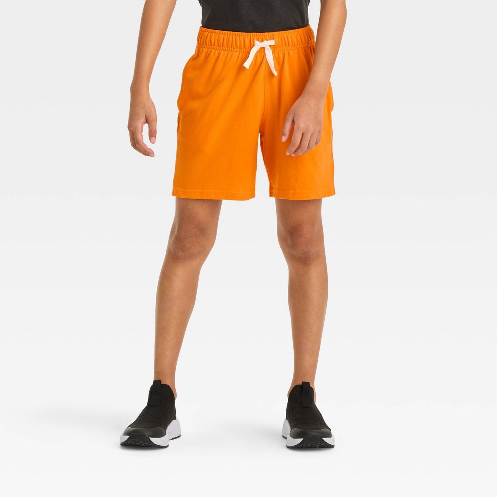 Boys' Knit 'Above the Knee' Pull-On Shorts - Cat & Jack™ Orange S