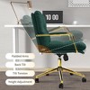 SAINTCY PU Leather Office Chair - Swivel Desk Chair with Adjustable Height, Armrests & Wheels - Rolling Computer Chair for Home, Living Room - 4 of 4